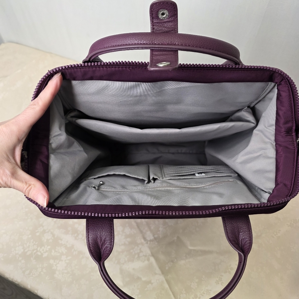Baggallini Purple Nolita Convertible Backpack Tote RFID - Picture 7 of 12